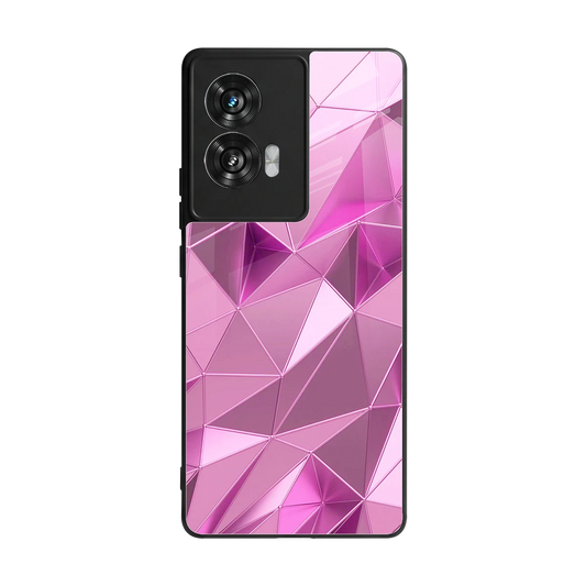 Blush Mosaic back phone cover | glass case for motorola edge 50 fusion