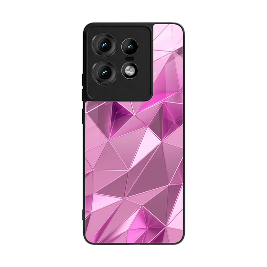 Blush Mosaic back phone cover | glass case for motorola edge 50 pro