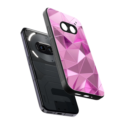 Blush Mosaic sleek nothing phone 2a cover with tempered glass back and TPU edges
