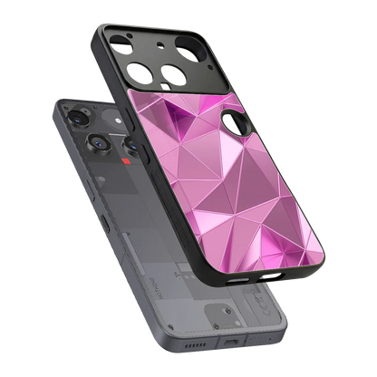 Blush Mosaic sleek nothing phone 3 cover with tempered glass back and TPU edges