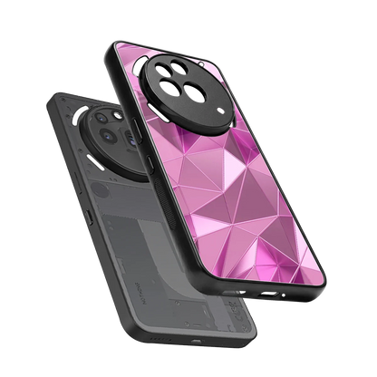 Blush Mosaic sleek nothing phone 3a pro cover with tempered glass back and TPU edges