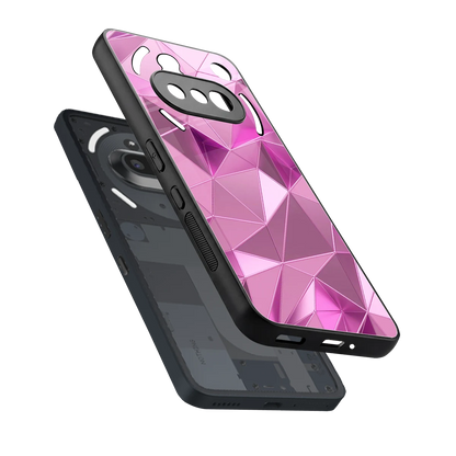 Blush Mosaic sleek nothing phone 3a cover with tempered glass back and TPU edges
