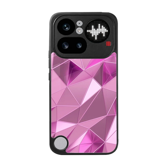 Blush Mosaic back phone cover | glass case for nothing phone 4a pro