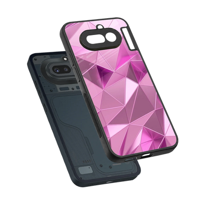 Blush Mosaic sleek nothing phone 4a cover with tempered glass back and TPU edges