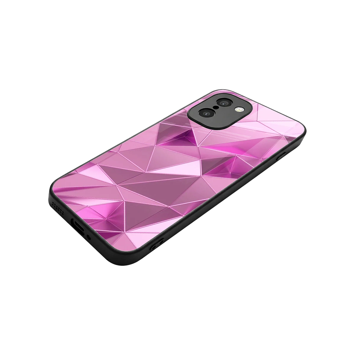 Blush Mosaic stylish phone case for oneplus 15r | glossy glass and slim fit