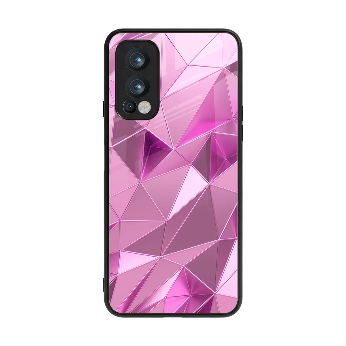 Blush Mosaic back phone cover | glass case for oneplus nord 2