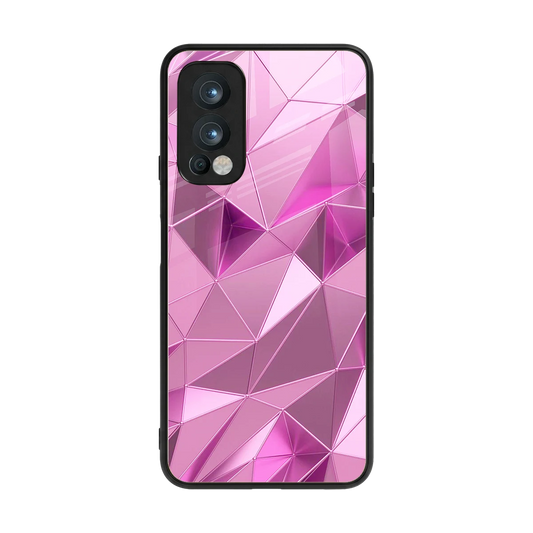 Blush Mosaic back phone cover | glass case for oneplus nord 2