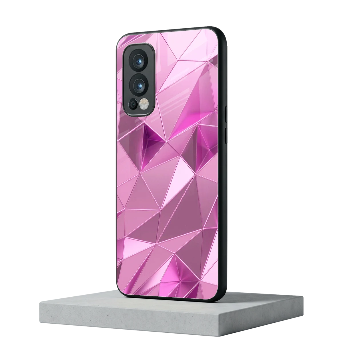Blush Mosaic oneplus nord 2 mobile cover | shockproof glass phone case