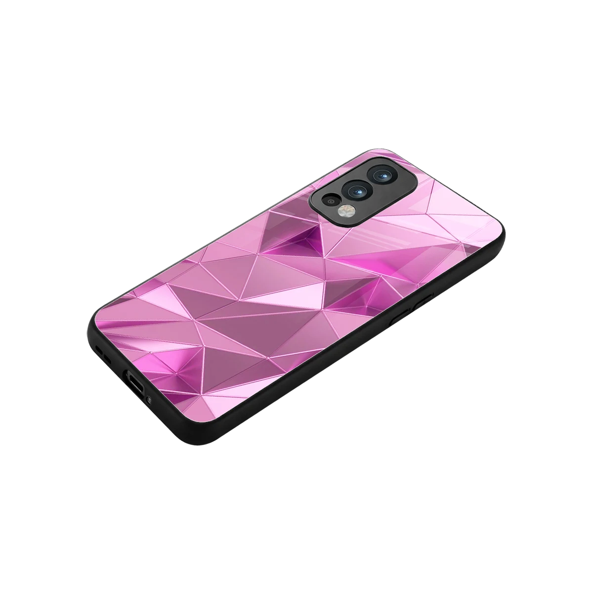 Blush Mosaic stylish phone case for oneplus nord 2 | glossy glass and slim fit