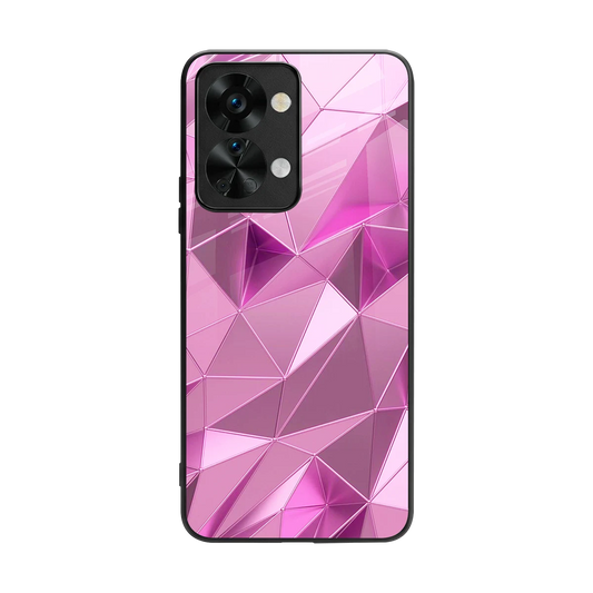 Blush Mosaic back phone cover | glass case for oneplus nord 2t