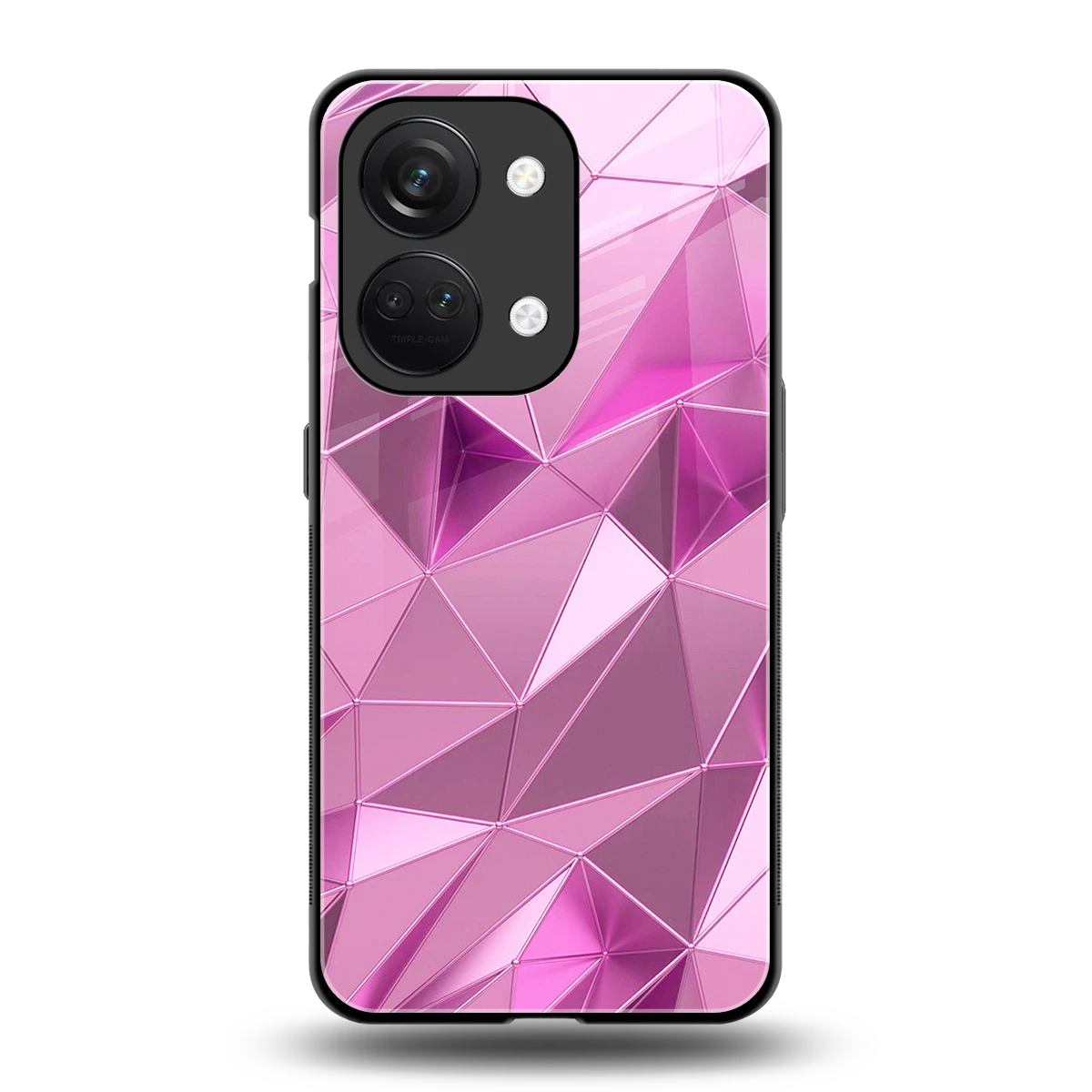 Blush Mosaic back phone cover | glass case for oneplus nord 3