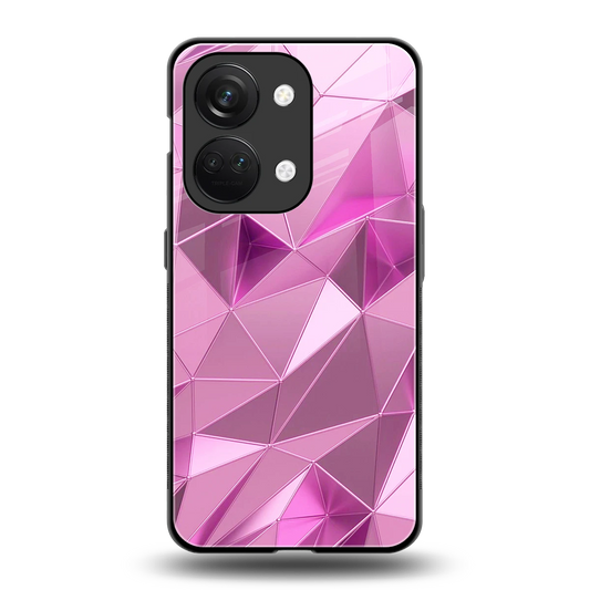 Blush Mosaic back phone cover | glass case for oneplus nord 3