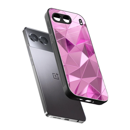 Blush Mosaic sleek oneplus nord 4 cover with tempered glass back and TPU edges