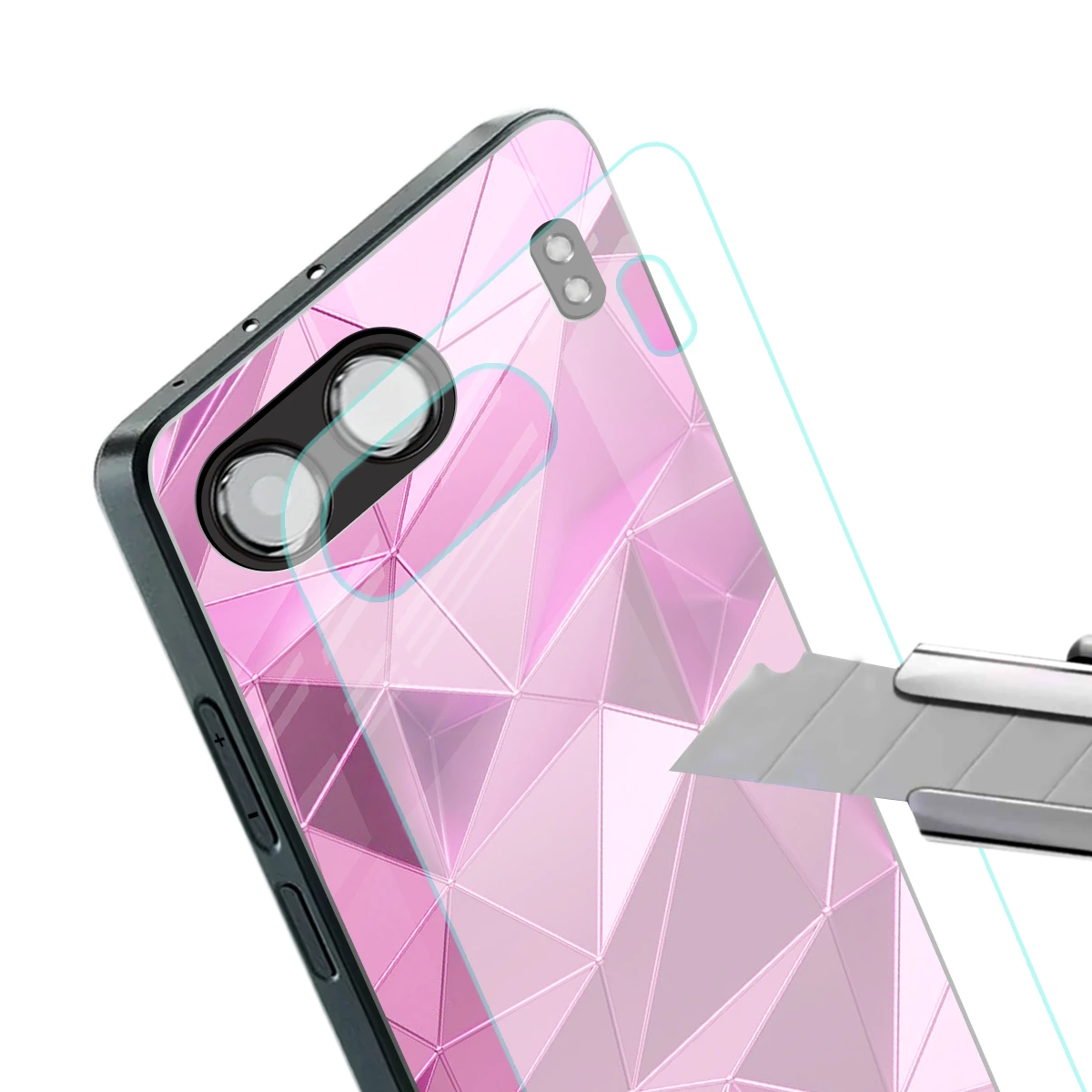 Blush Mosaic stylish phone case for oneplus nord 4 | glossy glass and slim fit