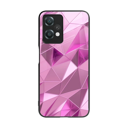 Blush Mosaic back phone cover | glass case for oneplus nord ce 2 lite