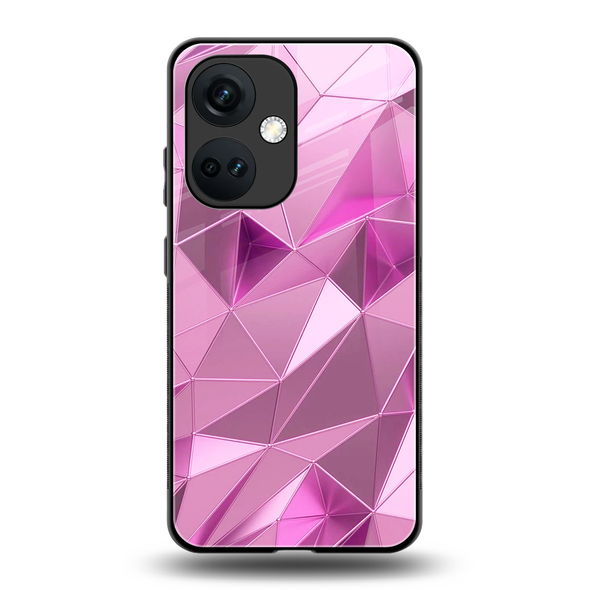 Blush Mosaic back phone cover | glass case for oneplus nord ce 3