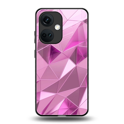 Blush Mosaic back phone cover | glass case for oneplus nord ce 3