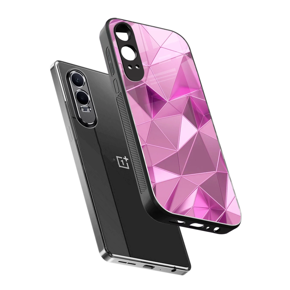 Blush Mosaic sleek oneplus nord ce 4 lite cover with tempered glass back and TPU edges