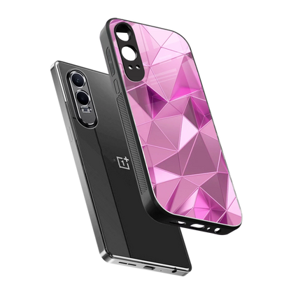 Blush Mosaic sleek oneplus nord ce 4 lite cover with tempered glass back and TPU edges