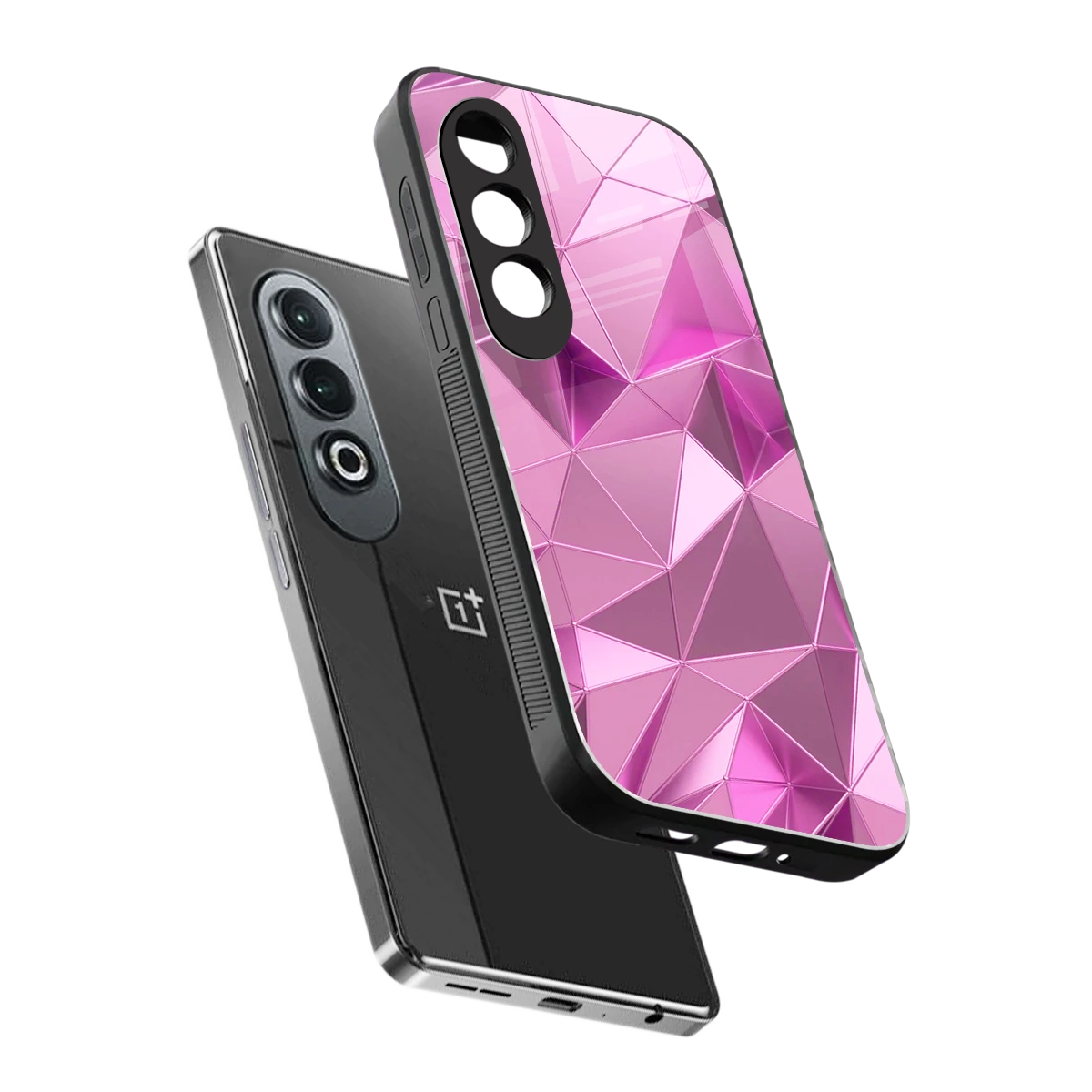 Blush Mosaic sleek oneplus nord ce 4 cover with tempered glass back and TPU edges