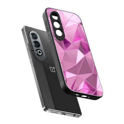 Blush Mosaic sleek oneplus nord ce 4 cover with tempered glass back and TPU edges