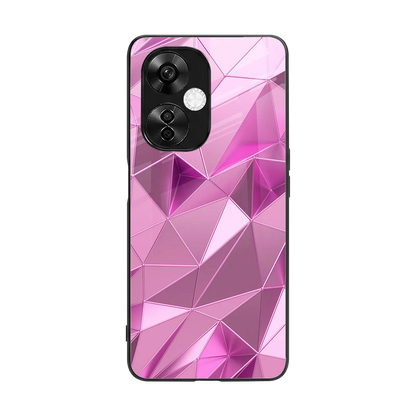 Blush Mosaic back phone cover | glass case for oneplus nord ce 3 lite