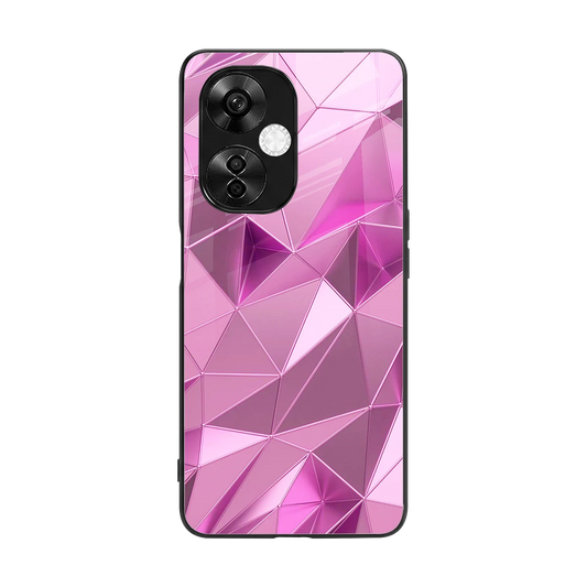 Blush Mosaic back phone cover | glass case for oneplus nord ce 3 lite