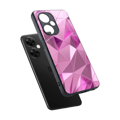 Blush Mosaic sleek oneplus nord ce 3 lite cover with tempered glass back and TPU edges