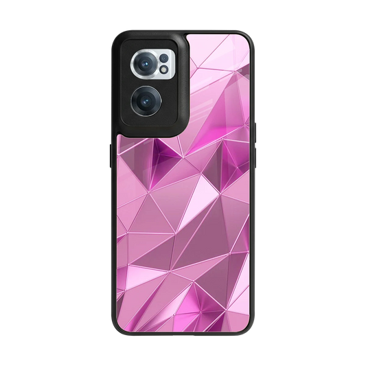 Blush Mosaic back phone cover | glass case for oneplus nord ce 2
