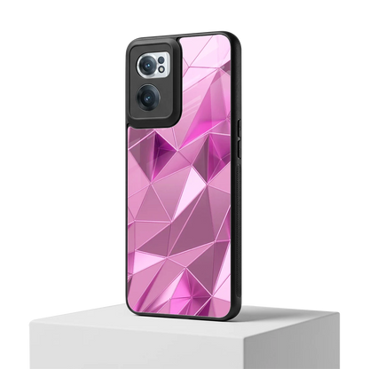 Blush Mosaic oneplus nord ce 2 mobile cover | shockproof glass phone case