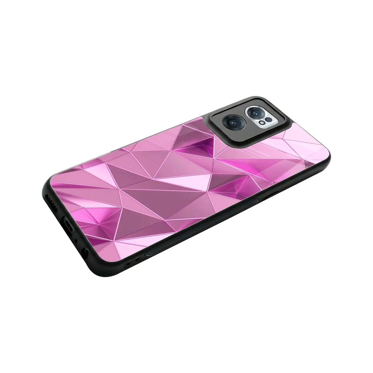 Blush Mosaic stylish phone case for oneplus nord ce 2 | glossy glass and slim fit