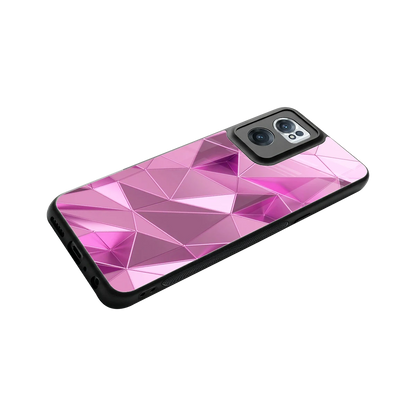 Blush Mosaic stylish phone case for oneplus nord ce 2 | glossy glass and slim fit