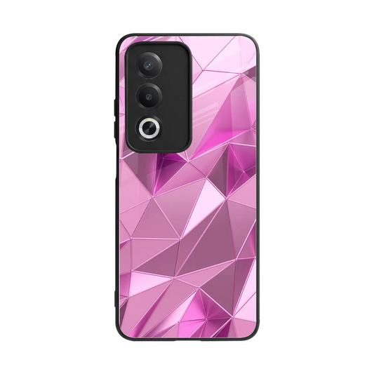 Blush Mosaic back phone cover | glass case for oppo a3 pro
