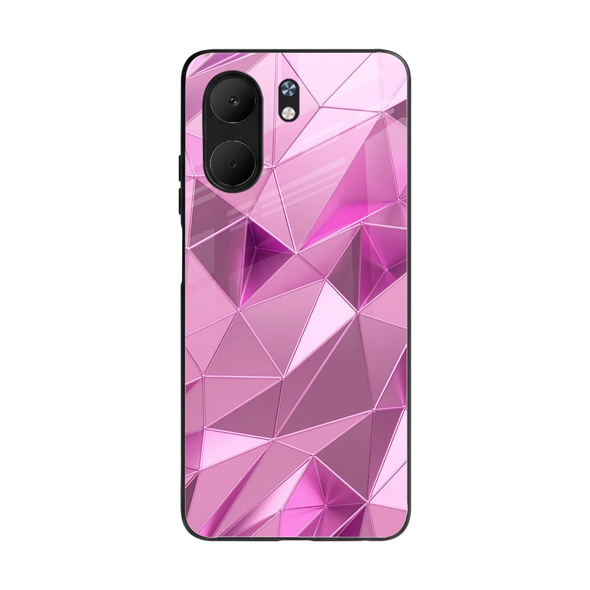 Blush Mosaic back phone cover | glass case for oppo a5x 5g