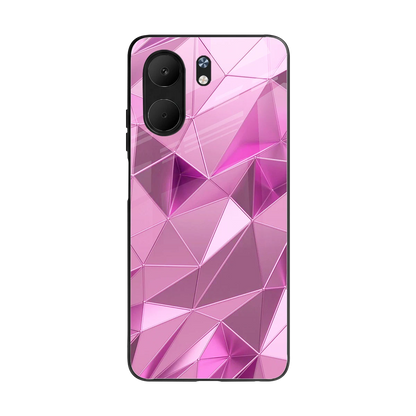 Blush Mosaic back phone cover | glass case for oppo a5x 5g