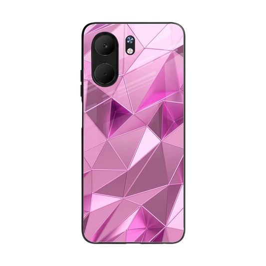 Blush Mosaic back phone cover | glass case for oppo a5x 5g