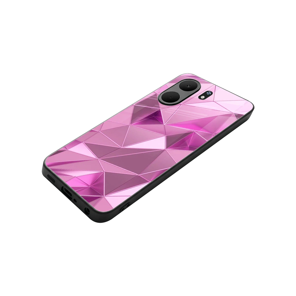 Blush Mosaic stylish phone case for oppo a5x 5g | glossy glass and slim fit