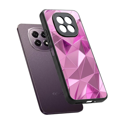Blush Mosaic sleek oppo f29 5g cover with tempered glass back and TPU edges