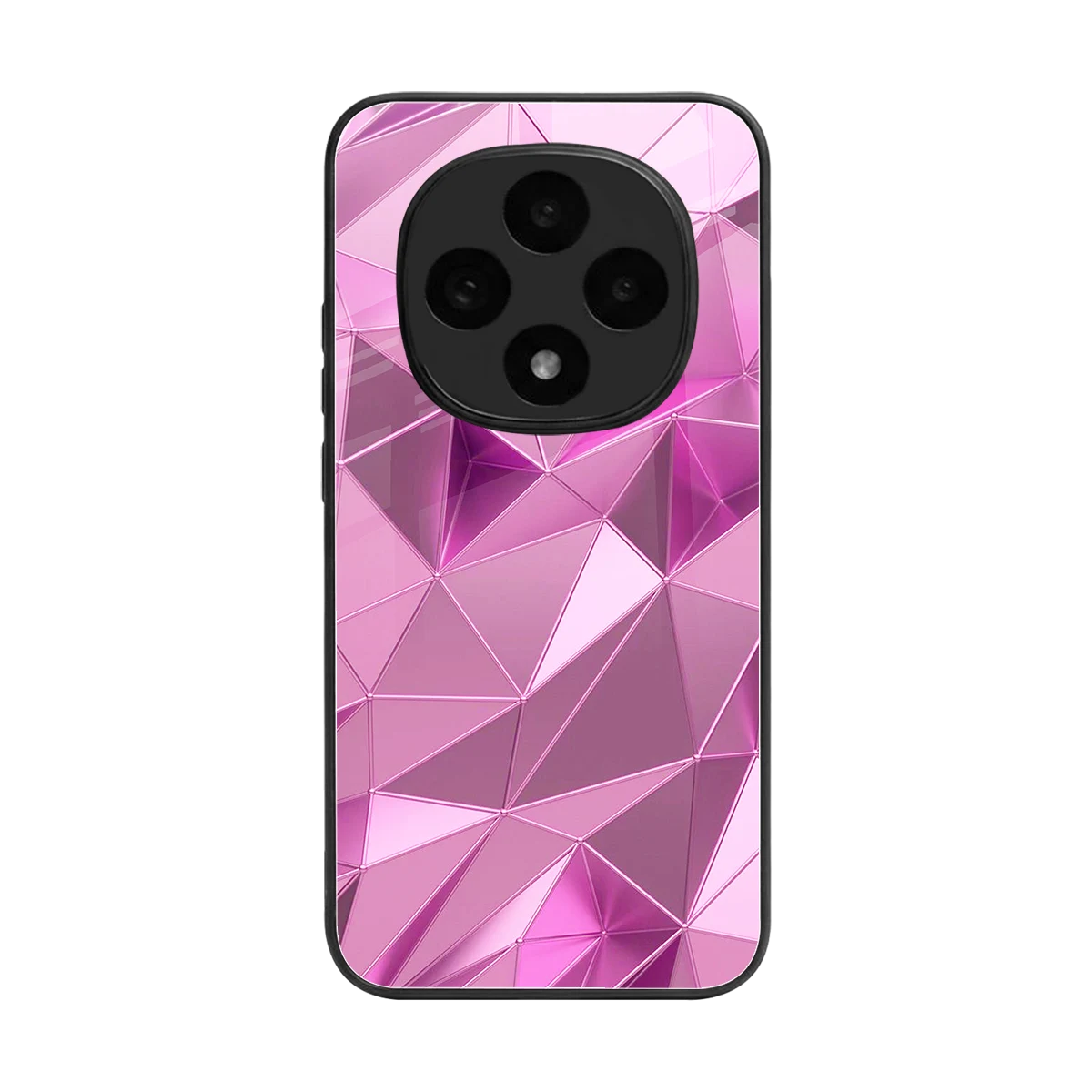 Blush Mosaic back phone cover | glass case for oppo f31 pro 5g