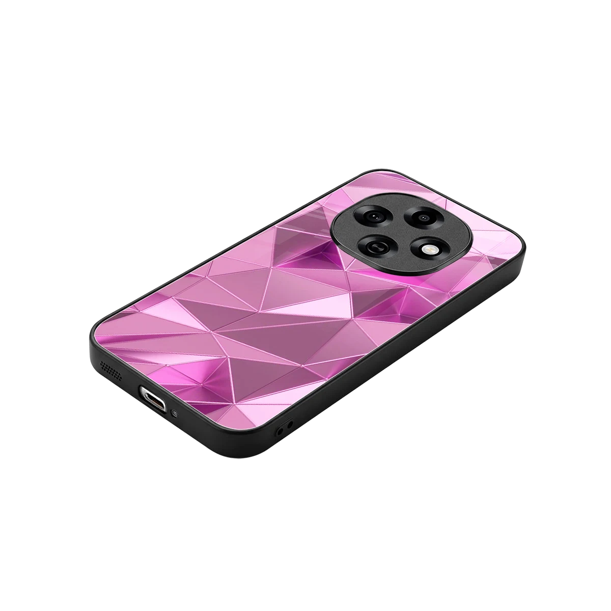 Blush Mosaic stylish phone case for oppo f31 pro 5g | glossy glass and slim fit