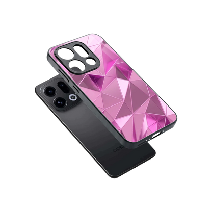 Blush Mosaic sleek oppo find x9 cover with tempered glass back and TPU edges