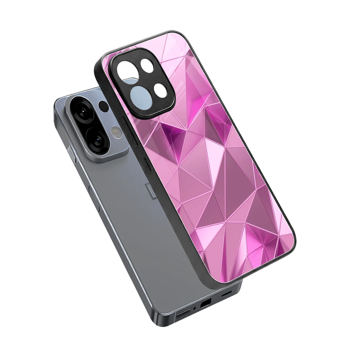 Blush Mosaic sleek oppo k13 5g cover with tempered glass back and TPU edges