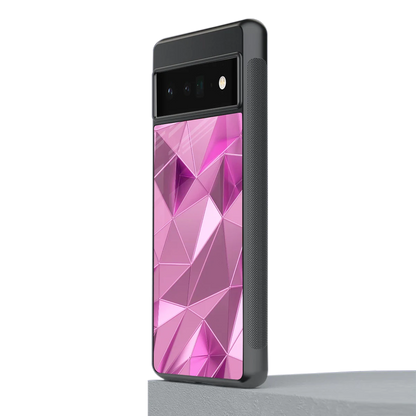 Blush Mosaic stylish phone case for google pixel 6 pro | glossy glass and slim fit