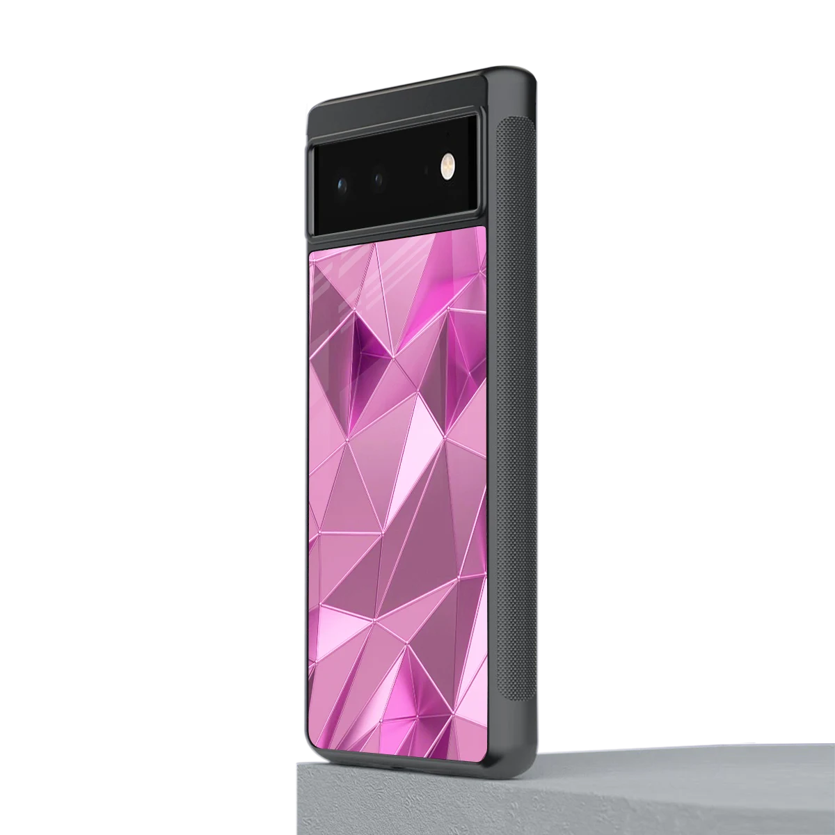 Blush Mosaic stylish phone case for google pixel 6a | glossy glass and slim fit