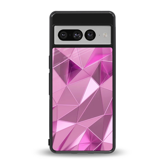 Blush Mosaic back phone cover | glass case for google pixel 7 pro