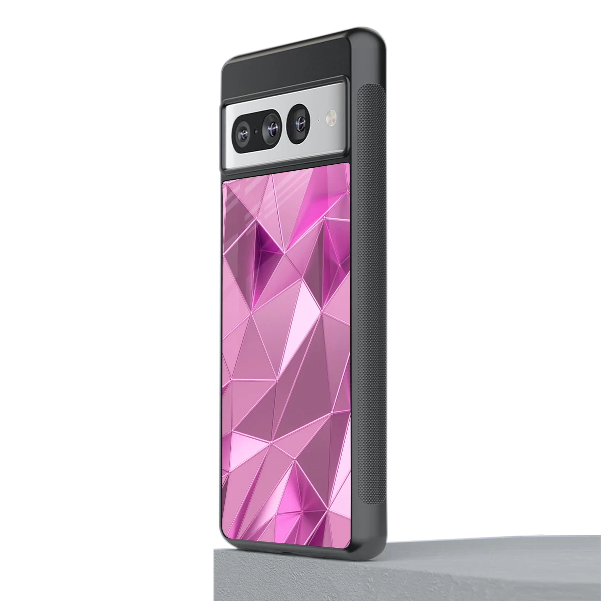 Blush Mosaic stylish phone case for google pixel 7 pro | glossy glass and slim fit