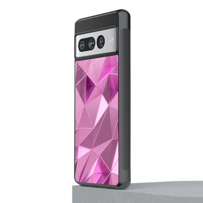 Blush Mosaic stylish phone case for google pixel 7 pro | glossy glass and slim fit
