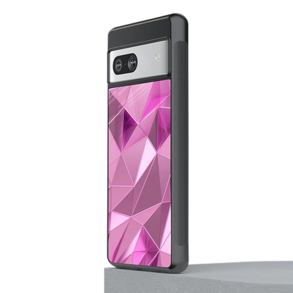 Blush Mosaic stylish phone case for google pixel 7 | glossy glass and slim fit