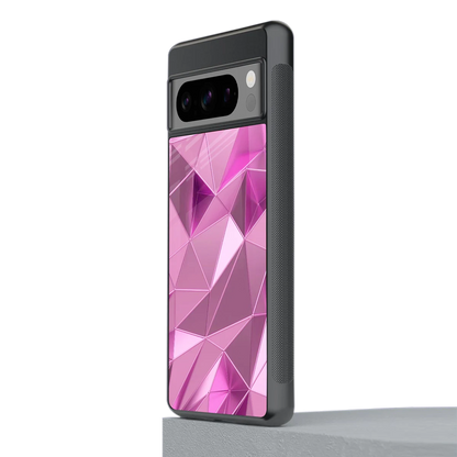Blush Mosaic stylish phone case for google pixel 8 pro | glossy glass and slim fit