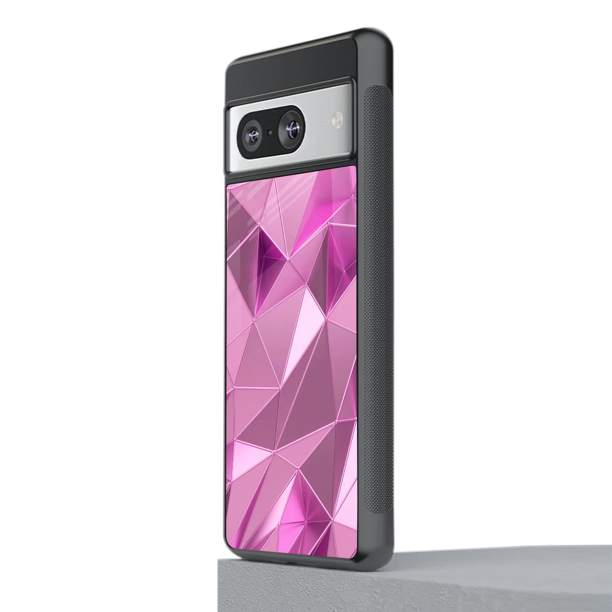 Blush Mosaic stylish phone case for google pixel 8 | glossy glass and slim fit